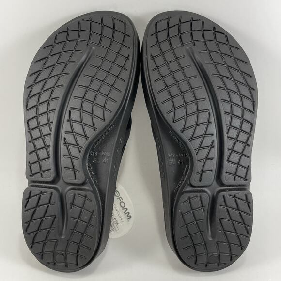 Oofos Ooriginal Flip Flip Sandals Mens Size 8 Womens Size 10 Black Comfort - Picture 8 of 9